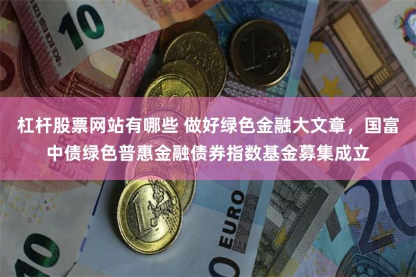 杠杆股票网站有哪些 做好绿色金融大文章，国富中债绿色普惠金融债券指数基金募集成立