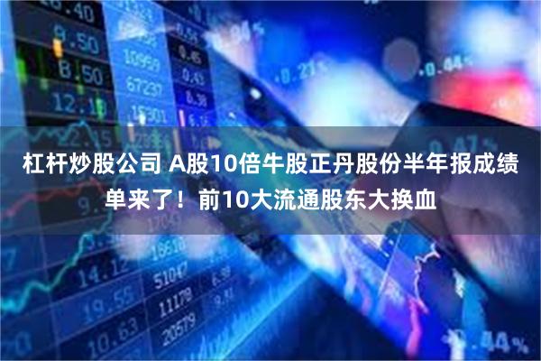 杠杆炒股公司 A股10倍牛股正丹股份半年报成绩单来了！前10大流通股东大换血