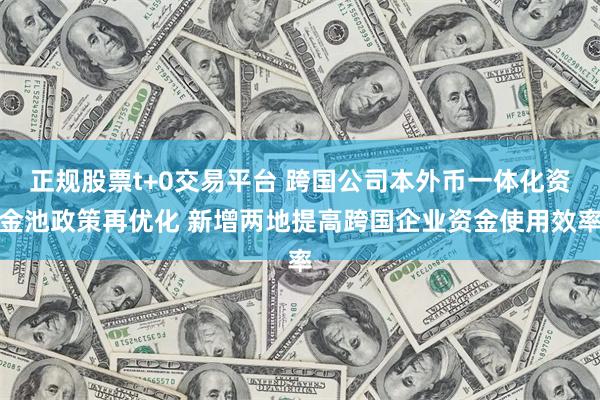 正规股票t+0交易平台 跨国公司本外币一体化资金池政策再优化 新增两地提高跨国企业资金使用效率